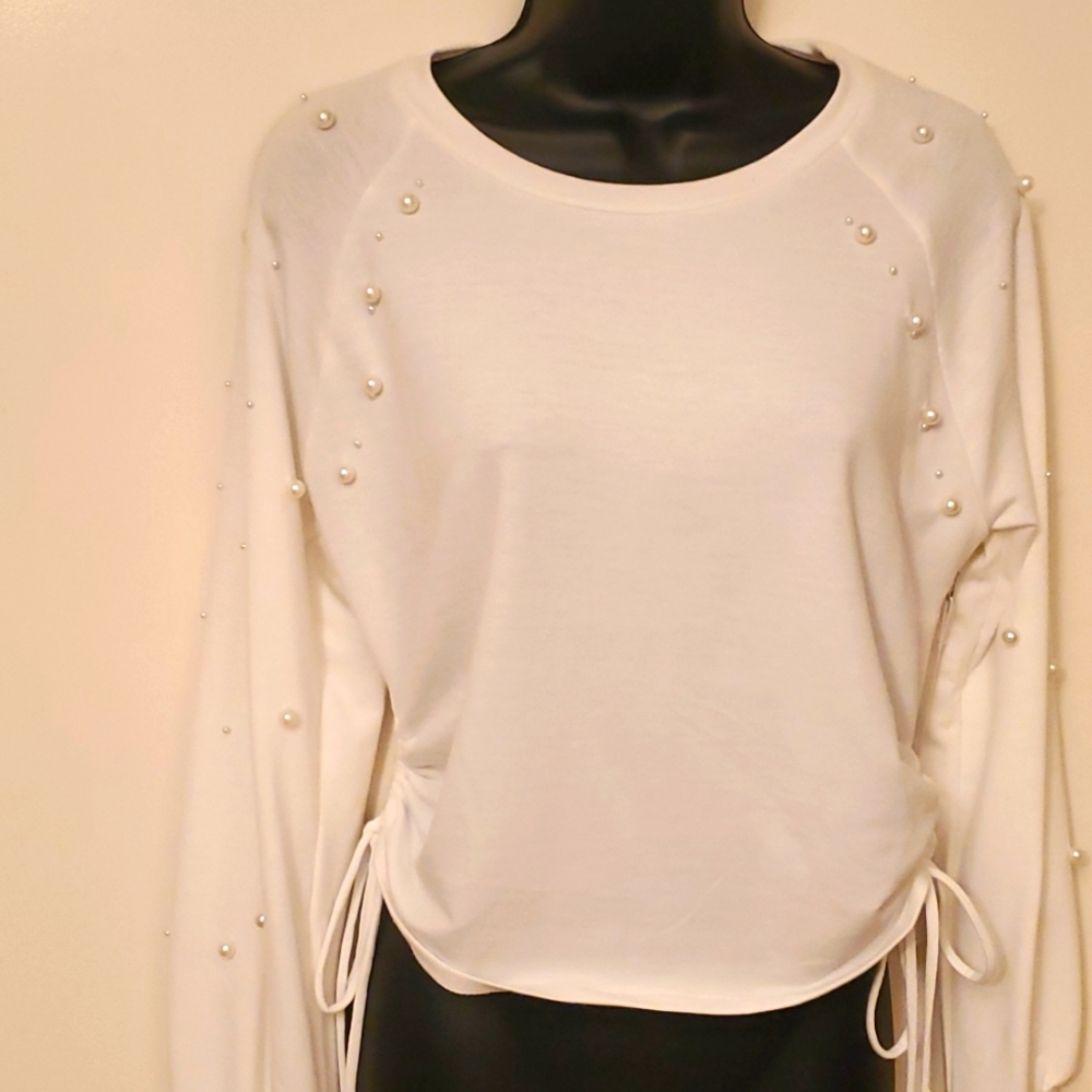 Faux Pearl Top